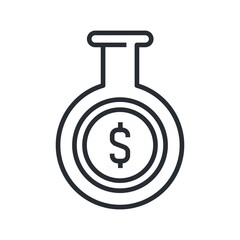 Money formula vector icon. Vector illustration of financial concept with 