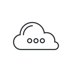 Thinking abstract line icon. Vector illustration.