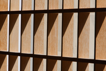 room dividers with grid shadows