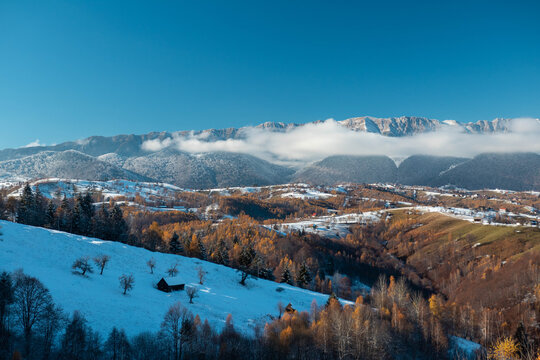 Beautiful rural environment landscape in winter time © Mihai