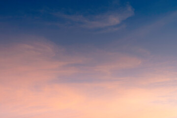 Naklejka na ściany i meble twilight evening cloud sky background