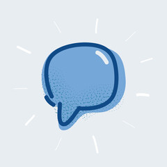 Vector illustration of outline speech bubble on white. © iracosma