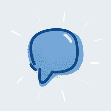 Vector illustration of outline speech bubble on white.