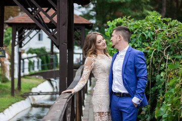 Beautiful young couple. Wedding. A family