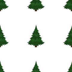 Sample pattern with green pine. Suitable for wrapping paper, prints and books. Vector.