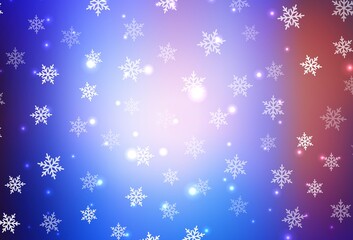 Light Blue, Red vector backdrop in holiday style.