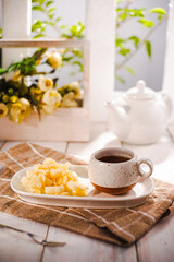breakfast with coffee