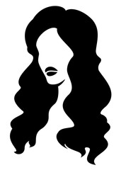 Straight beautiful girl hair. The lady is beautiful and stylish. Lamination and keratin hair straightening. Vector illustration.