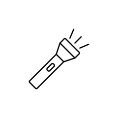 flashlight icon element of camping icon for mobile concept and web apps. Thin line flashlight icon can be used for web and mobile. Premium icon on white background