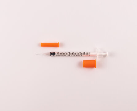 sterile 1ml plastic syringe with fixed needle