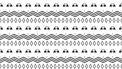 Black and white tribal ethnic pattern with geometric elements, traditional African mud cloth, tribal design. fabric or home wallpaper design