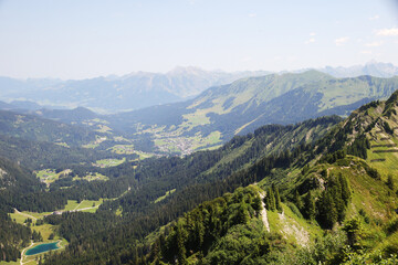 Naklejka premium Panorama of the Alps opening from Mittelberg, Austria