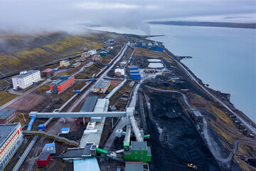 Barentsburg from above, Sbalbard, Norway