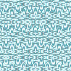 Blue twisted lines. Semless pattern. Vector