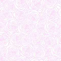 Rose outline seamless background