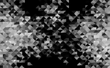 Dark Silver, Gray vector template with crystals, triangles. Glitter abstract illustration with triangular shapes. Pattern for commercials.