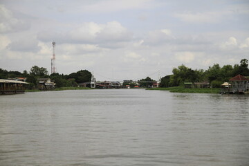 In the middle of the Tha Chin River