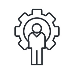 Staff management icon. Employee development sign. Vector illustration.