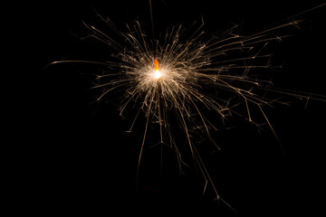 
Bengal fire, sparkler glow, sparks.