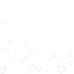 White heart love confettis. Valentine's day gradie
