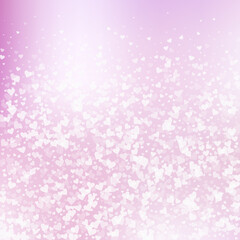 White heart love confettis. Valentine's day gradie