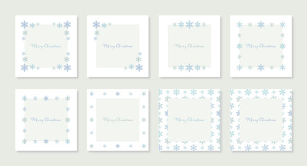 雪　クリスマス　カードセット