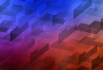 Light Blue, Red vector template with rhombus.