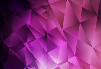 Dark Purple, Pink vector low poly layout.
