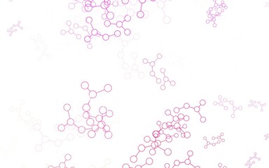 Light Pink, Yellow vector texture with artificial intelligence concept.