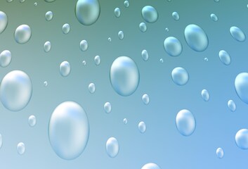 Light Blue, Green vector template with circles. Modern abstract illustration with colorful water drops. New design for ad, poster, banner of your website.