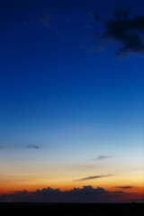 Fototapeta na wymiar Cloudy in the predawn sky. Before the sun rises.