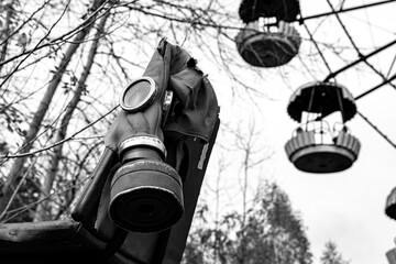 Ferris wheel in the city of pripyat. Chernobyl 30 km exclusion zone