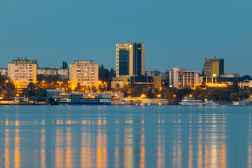 City of Galati, Romania at night