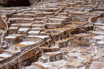 Peru, the famous Salinas de Maras. Salt mines.	