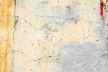 Texture of a concrete wall with cracks and scratches which can be used as a background