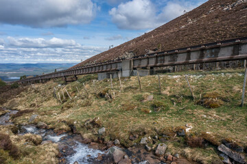 Fototapeta na wymiar Funicular railway in the Cairngorms