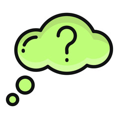 speech babul flat outline icon, school and education icon