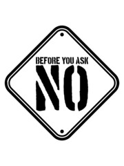 Warnung Schild No 