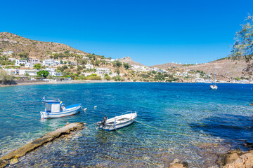 Obraz premium Leros Island coastline view in Greece