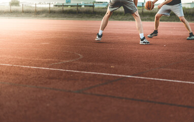 Fototapeta premium basketball player one on one
