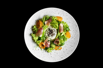 salad with meat and vegetables