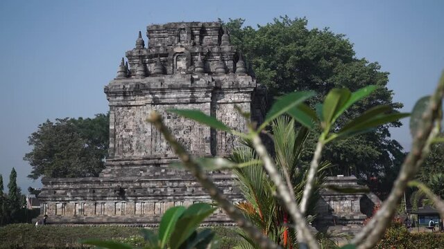 Ancient buddhist temple at Borobudur, Candi Mendut, Java, Indonesia