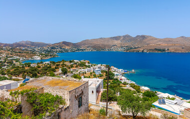 Naklejka na ściany i meble Agia Marina Village in Leros Island, Greece