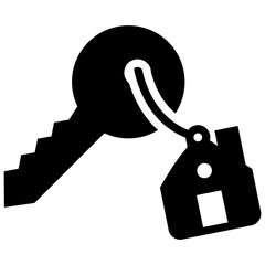 House key glyph icon vector 