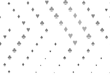 Obraz premium Light Silver, Gray vector pattern with symbol of cards.