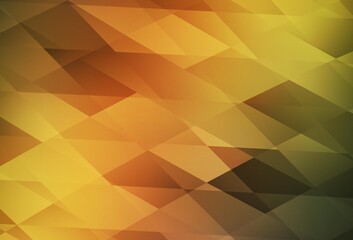 Dark Green, Yellow vector backdrop with rhombus.