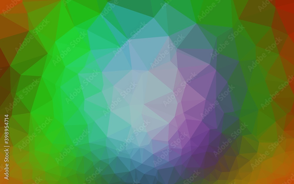 Fototapete Light Multicolor, Rainbow vector blurry triangle template. Colorful illustration in Origami style with gradient.  Polygonal design for your web site.