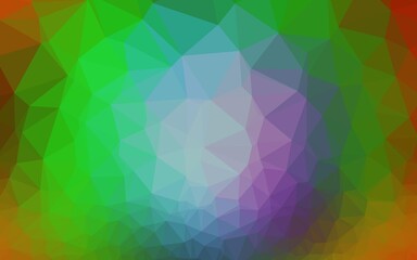 Light Multicolor, Rainbow vector blurry triangle template. Colorful illustration in Origami style with gradient.  Polygonal design for your web site.
