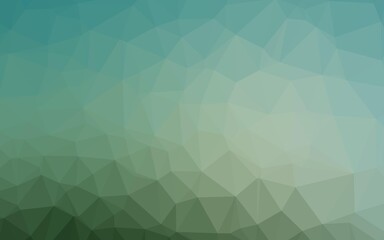 Obraz premium Light Green vector blurry triangle template. Creative illustration in halftone style with gradient. Brand new design for your business.