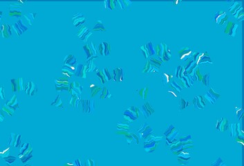 Obraz premium Light Blue, Green vector layout with circles, lines, rectangles.